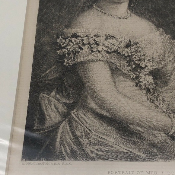 Antique Etching D Huntington Portrait 1889 - Picture 4 of 12